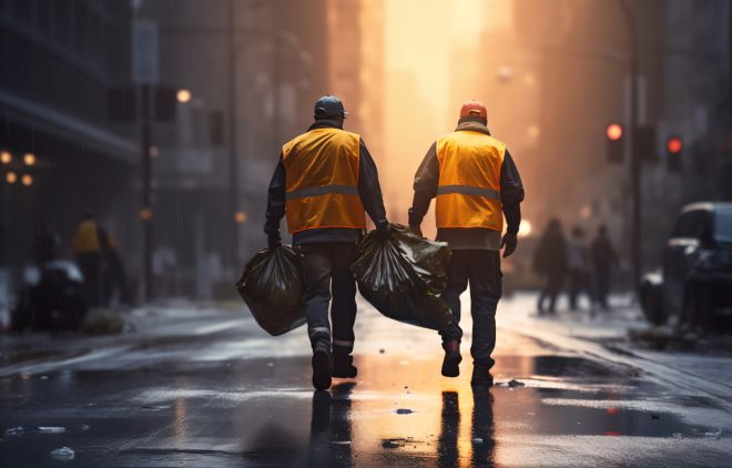 환경미화원 자료 이미지. 아이클릭아트