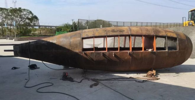 장 씨가 제작한 잠수함의 초기 모습.