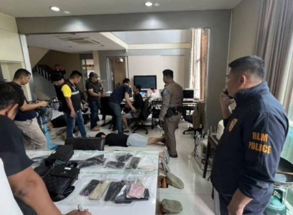 한국인 온라인사기 조직 체포 현장. 연합뉴스