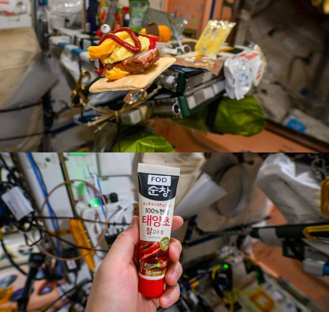 조니 김이 자신의 소셜미디어에 공개한 고추장 버거와 고추장. 엑스 캡처