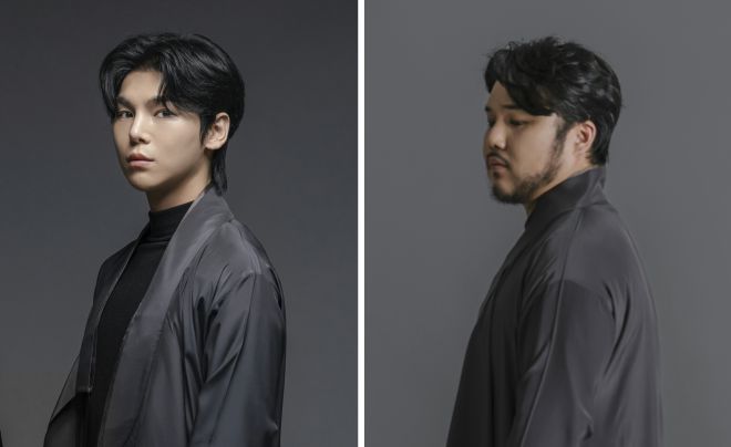 새롭게 해석한 ‘심청’에서 심봉사 역할을 맡은 국립창극단의 김준수(왼쪽)과 유태평양. ‘심청’ 극본을 쓰고 연출을 한 요나 김은 “심봉사는 결국 우리 모두의 초상”이라며 의미를 담아 풀어냈다. 국립극장 제공