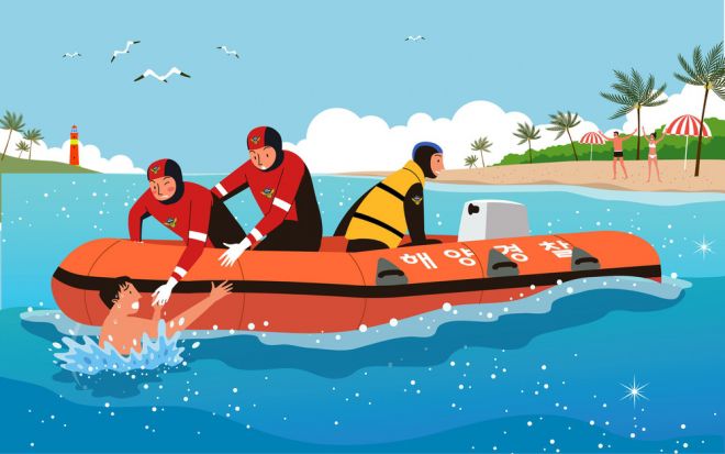 해양 구조 이미지(해당 기사와 직접적 관련 없음). 아이클릭아트