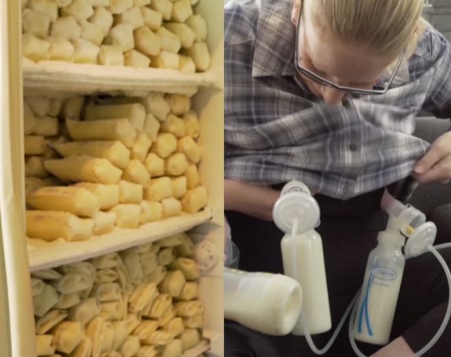 보디빌더들 사이에서 모유가 근육을 만드는데 효과적이라는 소문이 나며 미국에서 모유 거래가 확산되고 있다. 틱톡 캡처