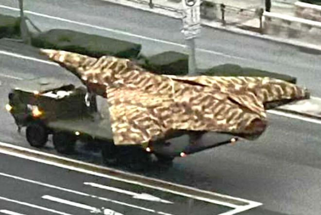 중국이 오는 9월 전승절 열병식에서 공개할 예정인 고성능 무인 전투 항공기(UCAV)의 모습. 엑스 캡처