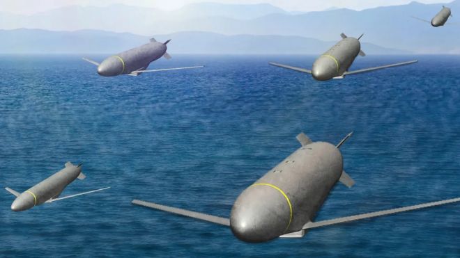 록히드마틴이 제시한 저비용 장거리 순항미사일 콘셉트 아트. ERAM과 직접적으로 동일한 무기는 아니지만, 유사한 개념으로 개발 중인 저비용 장거리 타격 체계 구상을 보여준다. 사진=록히드마틴