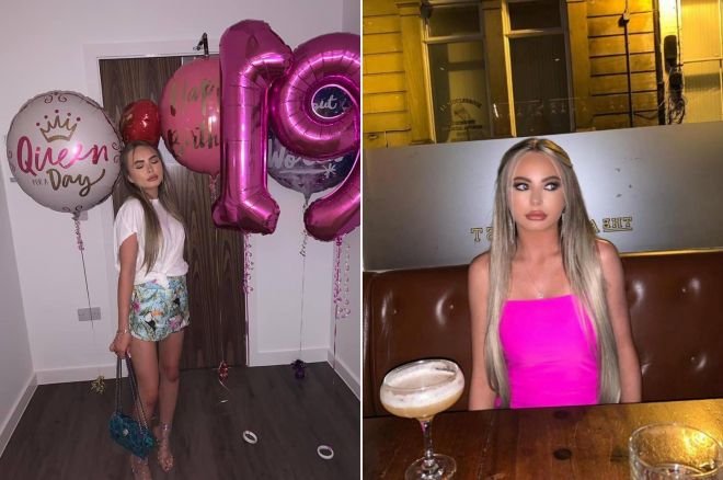 미아 오브라이언의 과거 모습. 생일 파티(왼쪽)와 술집에서 찍은 사진(오른쪽). 현재는 두바이 알-아위르 교도소에 수감돼 있다. 출처=페이스북