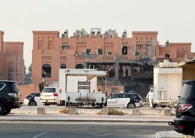 이스라엘의 공습으로 파괴된 카타르 도하의 건물 모습. 로이터 연합뉴스