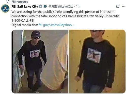 FBI가 공개한 찰리 커크 암살 사건 용의자 사진. 연합뉴스