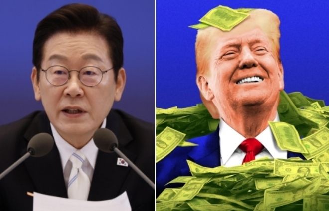 왼쪽부터 이재명 대통령, 도널드 트럼프 미국 대통령 자료사진