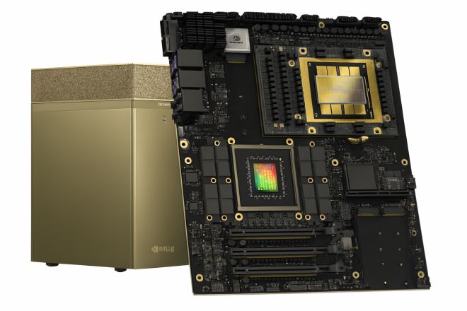 그레이스 슈퍼칩과 블랙웰 GPU를 결합한 GB300 DGX 스테이션. 엔비디아