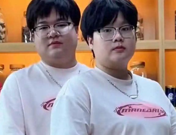 중국에서 결혼 2년차 부부가 도플갱어 수준으로 닮아 화제를 모으고 있다. 지무신문