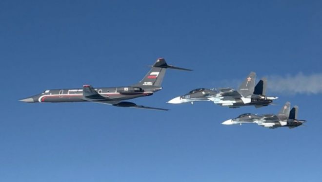 지난주 러시아의 독특한 Tu-134A-4 ‘블랙펄’이 발트해 상공에서 확인됐다. 나토 공군 사령부 엑스 캡처