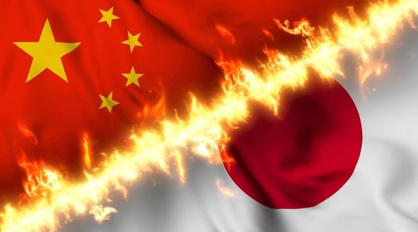 중국과 일본의 충돌. 자료사진