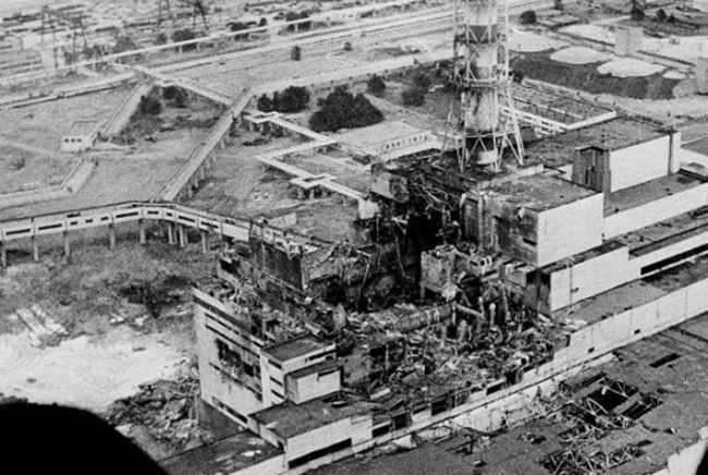 사고 당시 체르노빌 원전의 모습. 서울신문DB