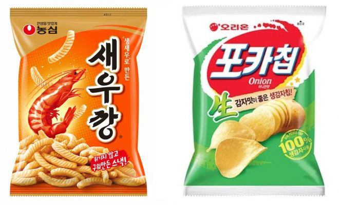 왼쪽부터 농심 새우깡, 오리온 포카칩