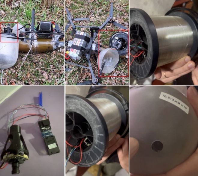 러시아군이 사용하는 광섬유 드론 자료사진