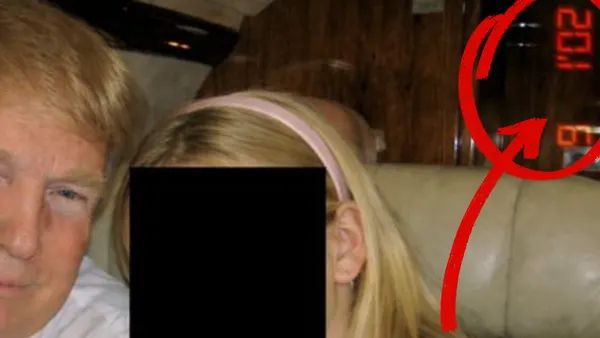 엡스타인 파일 공개 이후 확산된 사진 일부. 오른쪽 상단의 날짜·시간 표기가 불분명해 조작 또는 편집 가능성이 거론되고 있다. 사진의 진위는 확인되지 않았다. X 사용자 @keithedwards 게시물 캡처