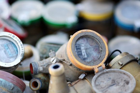 동파된 계량기들 - 서울 종로구 서울시설공단 중부수도관리소에 동파된 계량기가 보관돼 있다. 연합뉴스