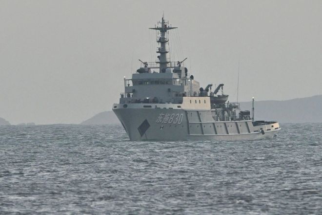 중국 선박이 29일 대만과 가장 가까운 중국 푸젠성 핑탄 인근 해역에서 포착됐다. AFP 연합뉴스