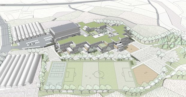 가칭 서부중학교가 서빛중학교로 교명을 최종 확정했다. 서빛중학교 조감도. 제주도교육청 제공