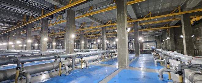 지하화한 제주시 도두동 공공하수처리시설의 모습. 제주 강동삼 기자