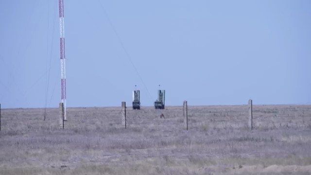 카푸스틴 야르에 있는 S-400 발사대. 자료사진