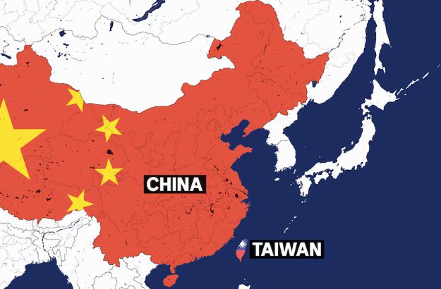 중국과 대만 지도