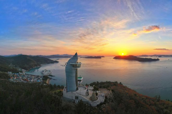 해남 땅끝전망대 전경.