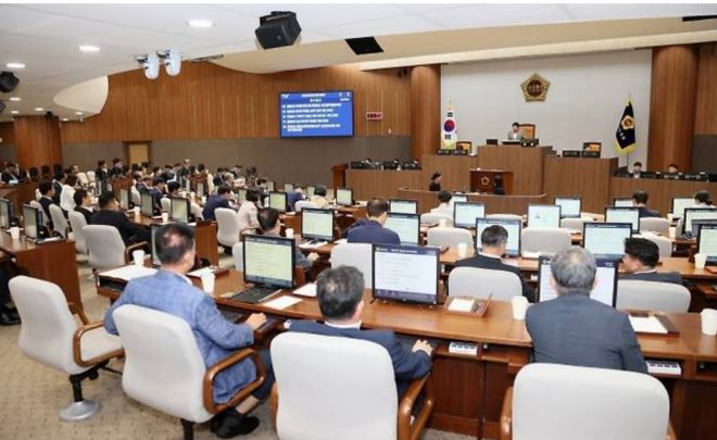 충남도의회 임시회가 열리고 있다. 도의회 제공
