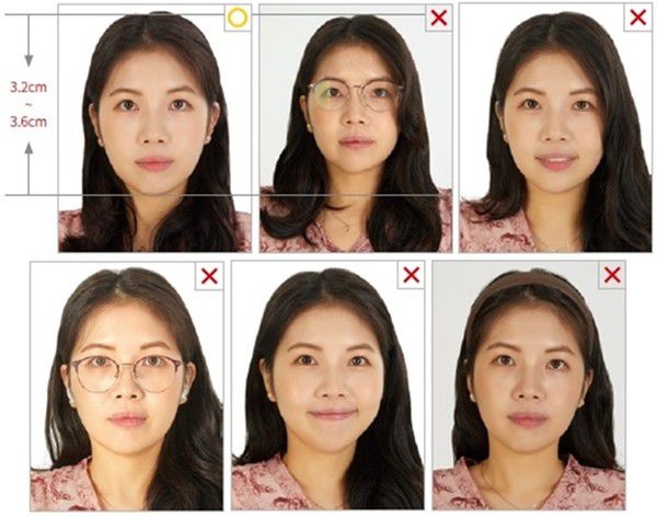 사진 = 여권사진 규정 예시. 여권 사진 촬영에는 원활한 신원 판별을 위해 많은 제약을 두고 있다 / 외교부