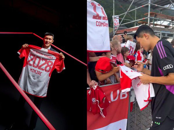 사진=바이에른 뮌헨 이적 후, 김민재가 새 유니폼에 사인한다. / 바이에른 뮌헨 트위터 캡쳐