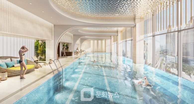 리버뷰 아쿠아 풀 / 사진제공=롯데건설