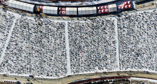 24일 상공에서 바라본 축제장 전경. 화천군 제공