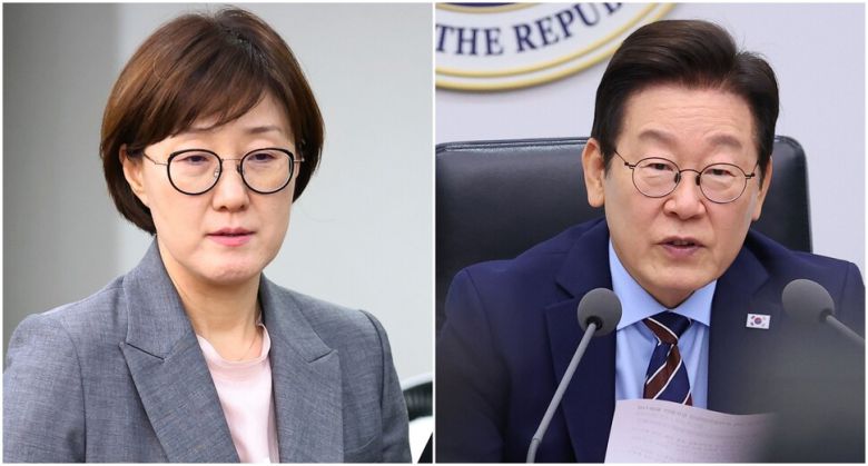 김현지 대통령실 1부속실장(왼쪽 사진)과 이재명 대통령. 연합뉴스