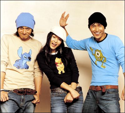 장동건, 전지현, 정우성이 출현한 2005년도 지오다노 광고