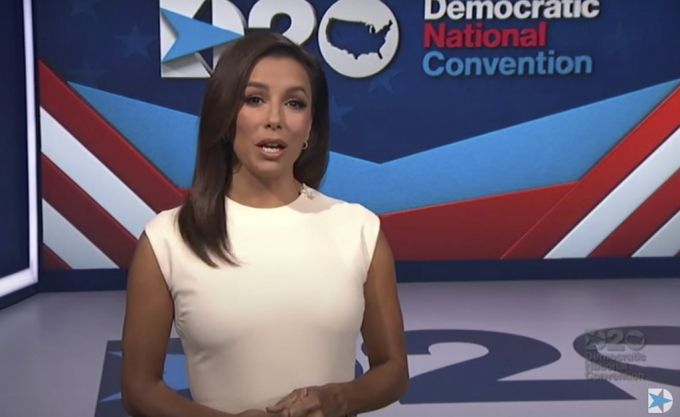 민주당 전당대회 첫날 진행을 맡은 에바 롱고리아. /AFPBBNews=뉴스1