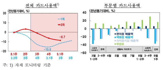 카드사용액. /자료=한국은행