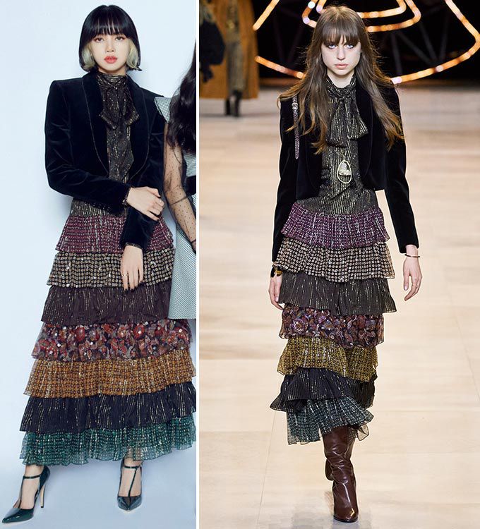 그룹 블랙핑크 리사, 셀린느 2020 F/W 컬렉션/사진=YG엔터테인먼트, 셀린느