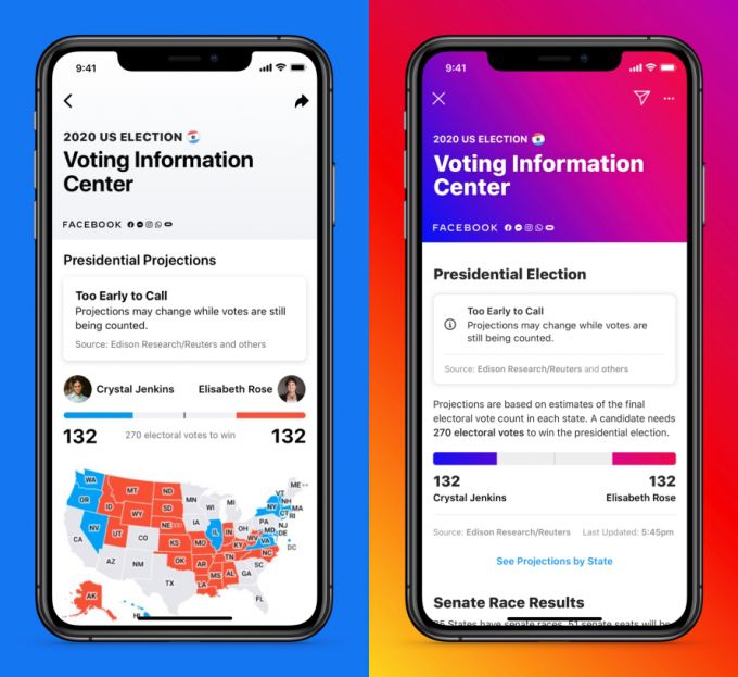 실시간 개표결과를 알리기 위한 페이스북 선거 운영센터 화면/사진제공=페이스북