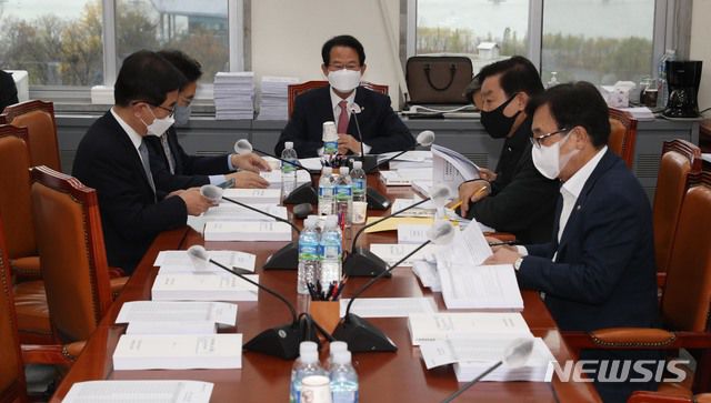 20일 서울 여의도 국회 기획재정위원회 소회의실에서 류성걸 경제소위원장이 경제재정소위원회 회의를 주재하고 있다. / 사진제공=뉴시스