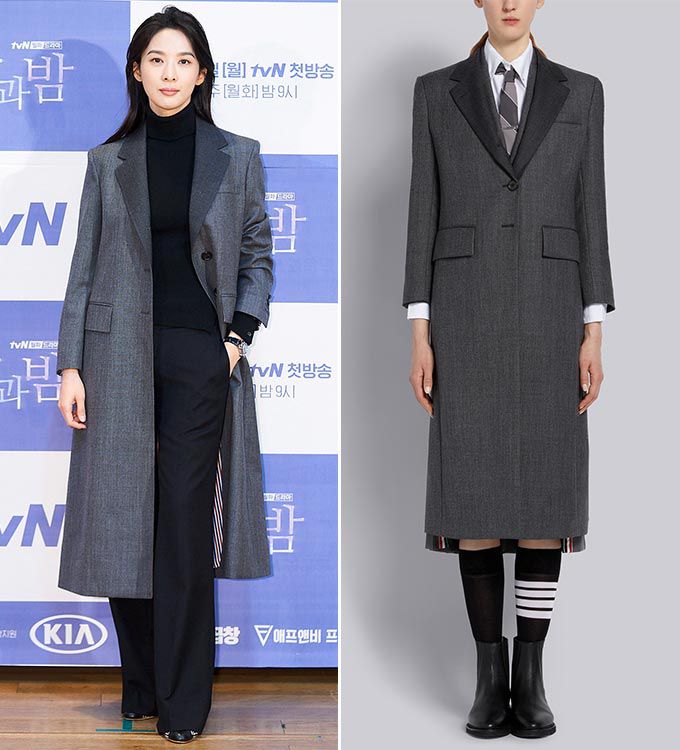 배우 이청아/사진=tvN 제공, 톰 브라운(Thom Browne)