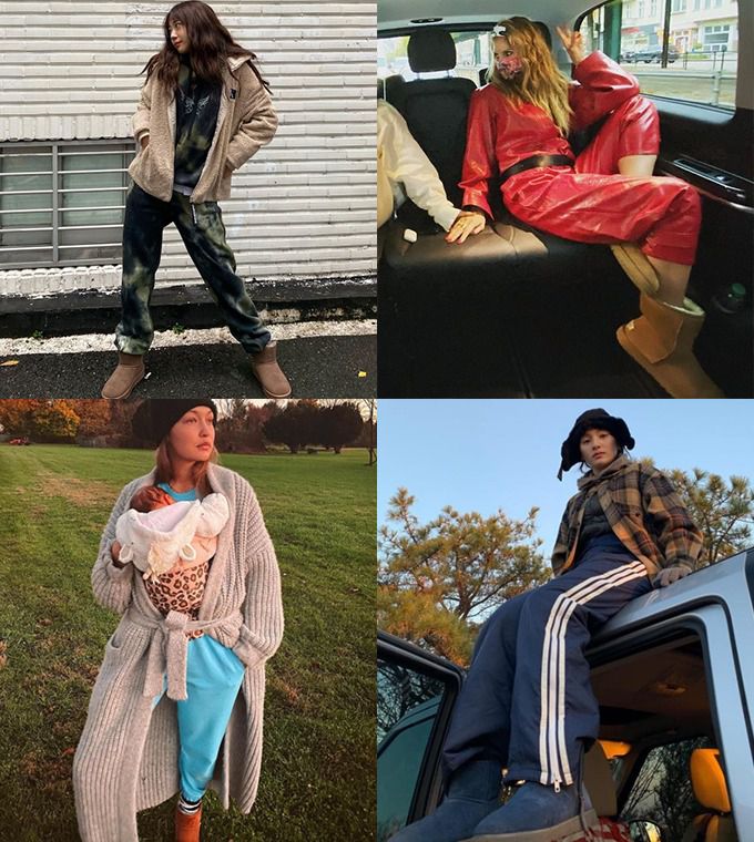 가수 겸 배우 허영지, 모델 하이디 클룸, 지지 하디드, 김용지 /사진=인스타그램