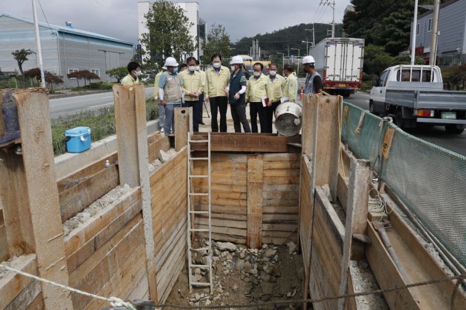 완도읍 하수도 정비 중점관리지역 침수예방사업 현장.