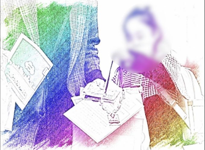 정인이가 살아 있었다면 누렸을, 평범한 풍경들. 엄마와 함깨했을 초등학교 입학식./사진=뉴시스, 마이스케치앱 적용