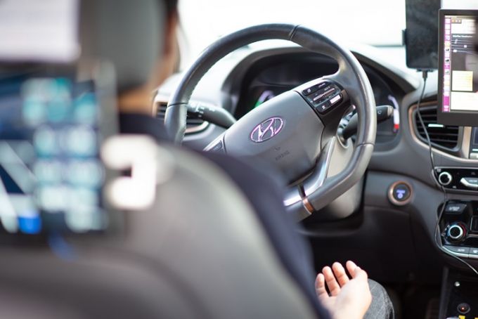 쏘카·라이드플럭스 자율주행 시연.