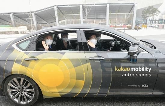 카카오모빌리티·오토노머스에이투지 자율주행 시승.