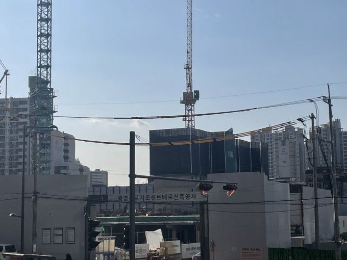 광명15구역 광명푸르지오센트베르 공사 현장 /사진=방윤영 기자
