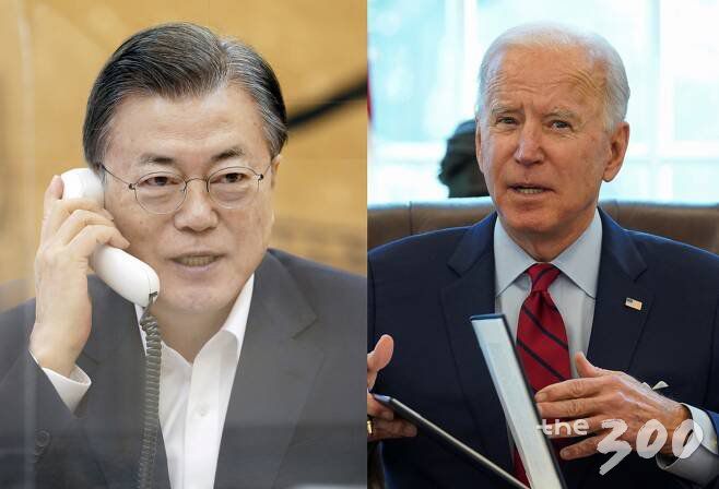 문재인(왼쪽) 대통령과 조 바이든 미국 대통령. /사진=청와대 제공, 로이터