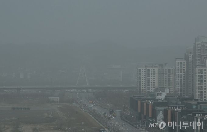 인천 송도IBS타워에서 바라본 내륙