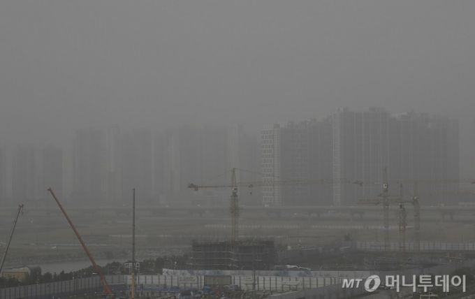 인천 송도IBS타워에서 바라본 아암물류단지(송도 8공구)